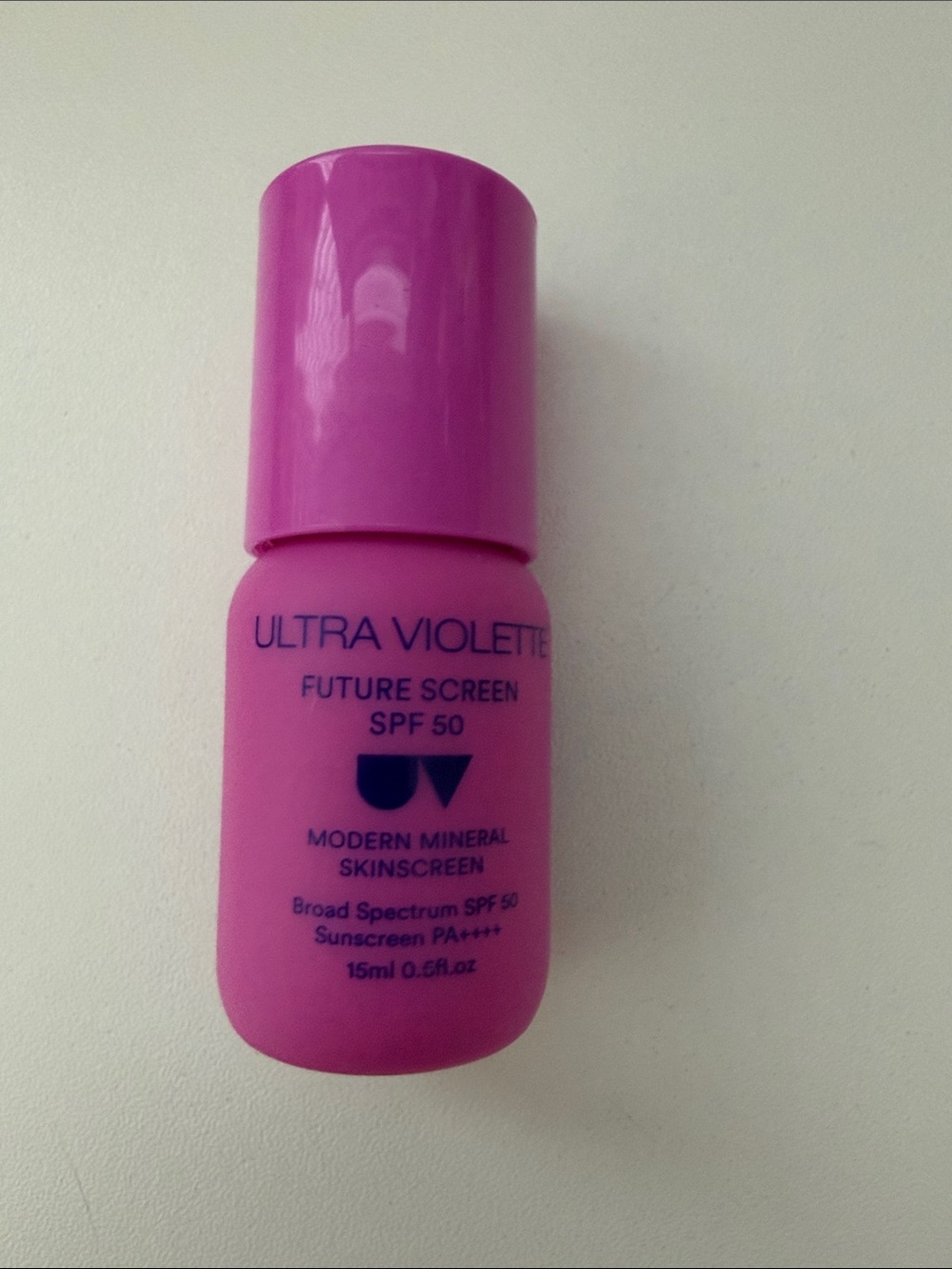 15ml Ultra Violette Bright Pink Mineral Sunscreen Bottle
